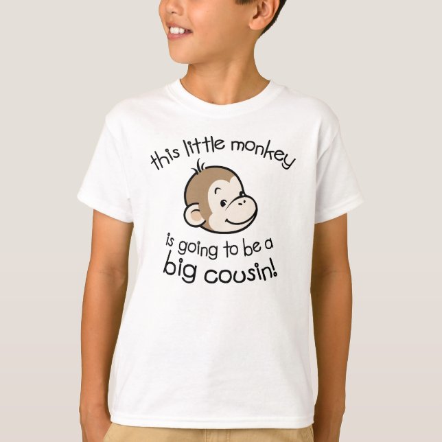 Stor kusin som är - apaansikte t-shirt (Framsida)