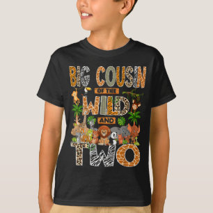 Stor kusin till vilden & två 2-års födelsedags poj t shirt