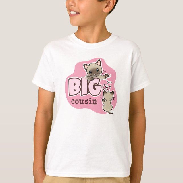 Stor kusinkattunge t-shirt (Framsida)