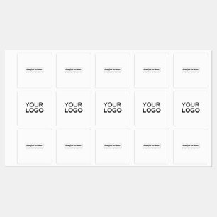 Stor kvadratisk självhäftande etikett/vattentät klistermärke