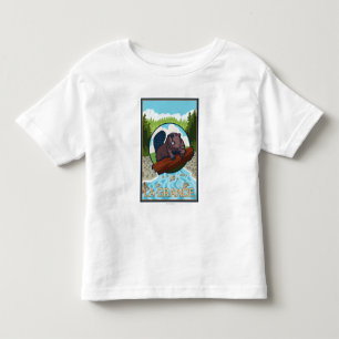 Stor La, OregonBeaver och träd T Shirt
