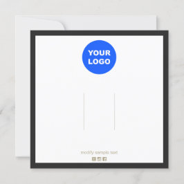 Stor Lägg till Logotyp, svart Gräns-hårklippsVisni Inbjudningar