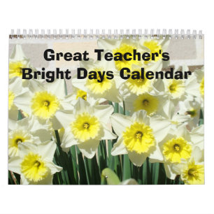Stor lärares ljusa dagars kalender Natur Blomma