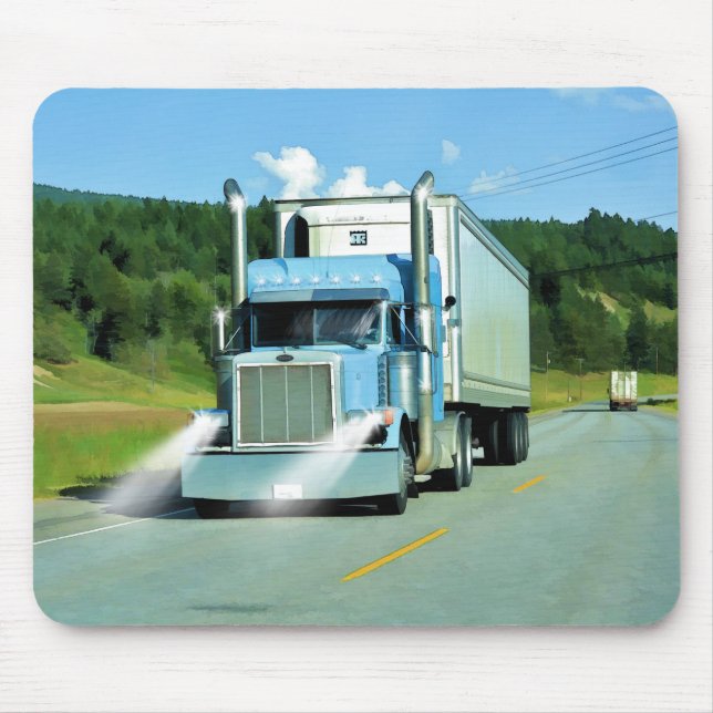 Stor Lastbil och motorvägskonst för Lastbil-älskar Musmatta (Framsidan)