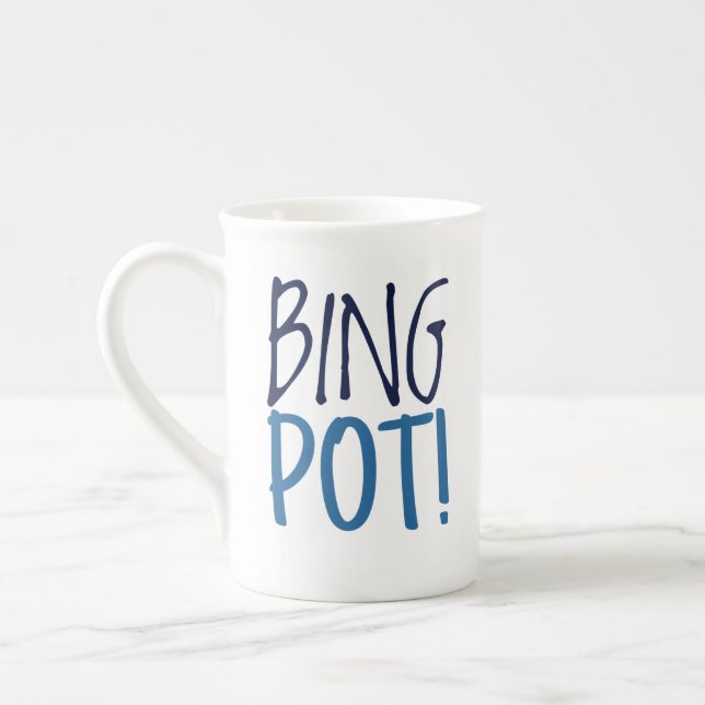 Stor Latte Mugg - Bing Pot! Benporslin Mugg (Vänster)