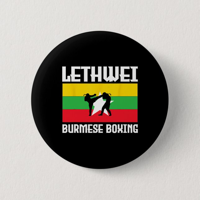 Stor Lethwei burmesisk boxningsdräkt spark Mma kic Knapp (Framsida)
