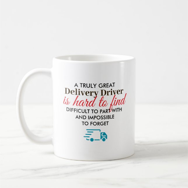 Stor leveransförarens personliga namnpresent kaffemugg (Vänster)
