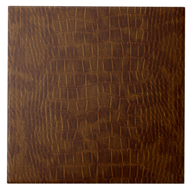 Stor ligator krokodil keramisk platta kakelplatta (Framsidan)