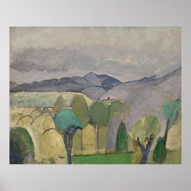 Stor liggande med Träd Matisse Poster (Framsidan)