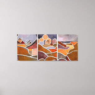 Stor liggande, triptych canvastryck