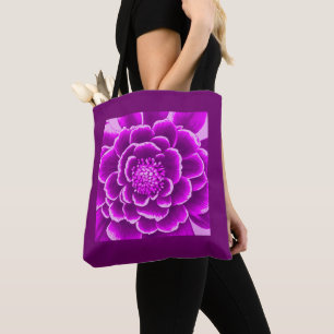 Stor Lila Dahlia Flower Tygkasse