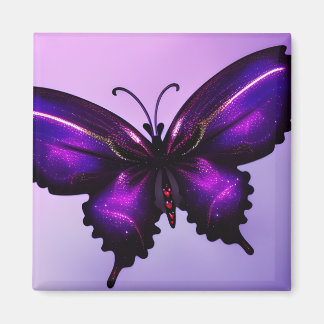 Stor Lila Fjäril Magnet
