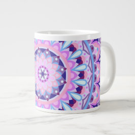 Stor Lila Mandala Överskjutande Boho Andlig Mysig Jumbo Mugg