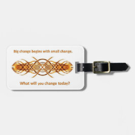 Stor lite ändringsbagagemärkre - guld bagagebricka