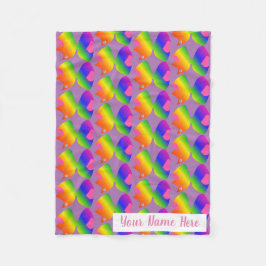 Stor ljus gåva för regnbågepilbågepersonlig för fleecefilt