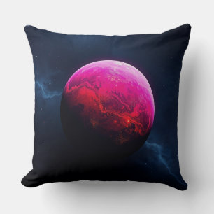 Stor ljus rosa planet kudde