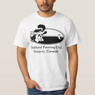 Stor logotyp för Stratford fäktningklubb T-shirt