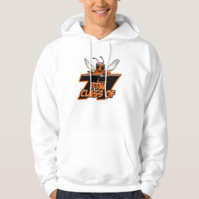 Stor logotyp för vitHoodie Tröja Med Luva (Framsida)