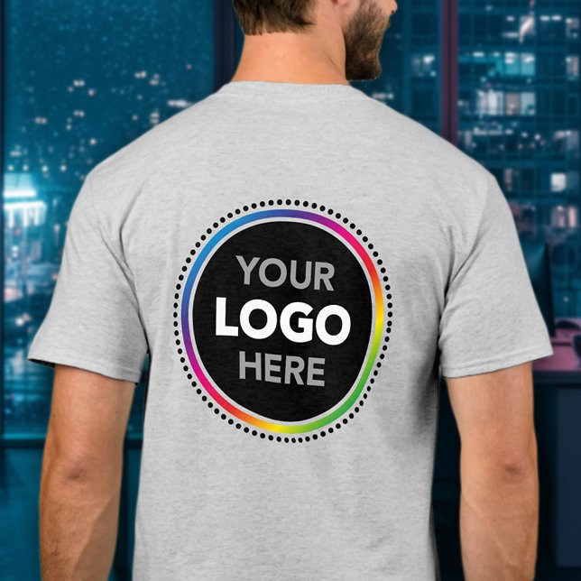 Stor logotyp-reklam T-shirt med tryck på baksidan (Skapare uppladdad)