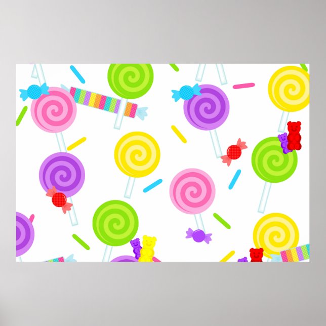 Stor Lollipop Candy Sweet Treats Party BackDrop Poster (Framsidan)