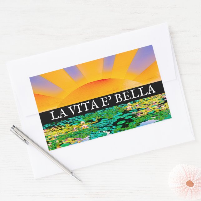 STOR LUGN  REKTANGULÄRT KLISTERMÄRKE (Kuvert)