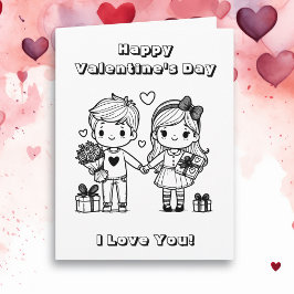 Stor lycklig Alla hjärtans dag   | Färg mig-sida Kort