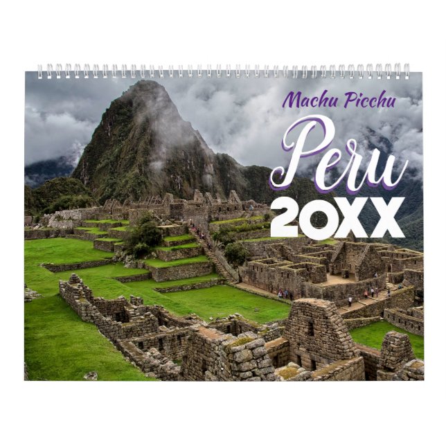 Stor Machu Picchu Peru Scenisk Väggkalender 2027 Kalender (Omslag)