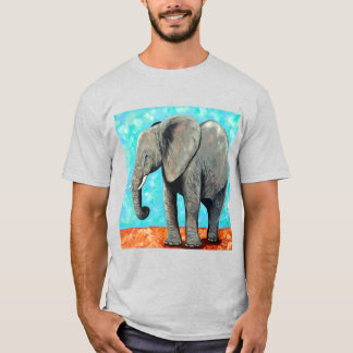 Stor målning av baby elefant t shirt