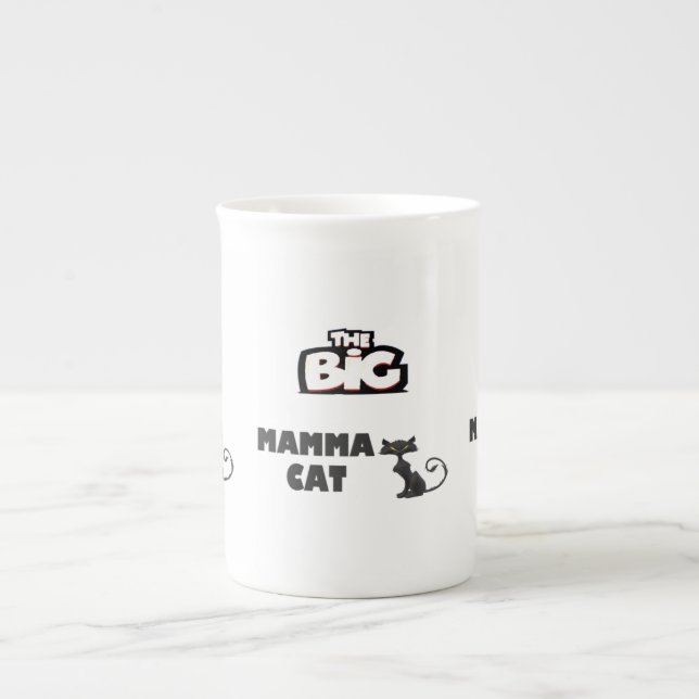 Stor mamma-design för coolor benporslin mugg (Framsidan)