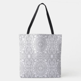 Stor, Mandala Patterned Shoulder Tote bag Tygkasse