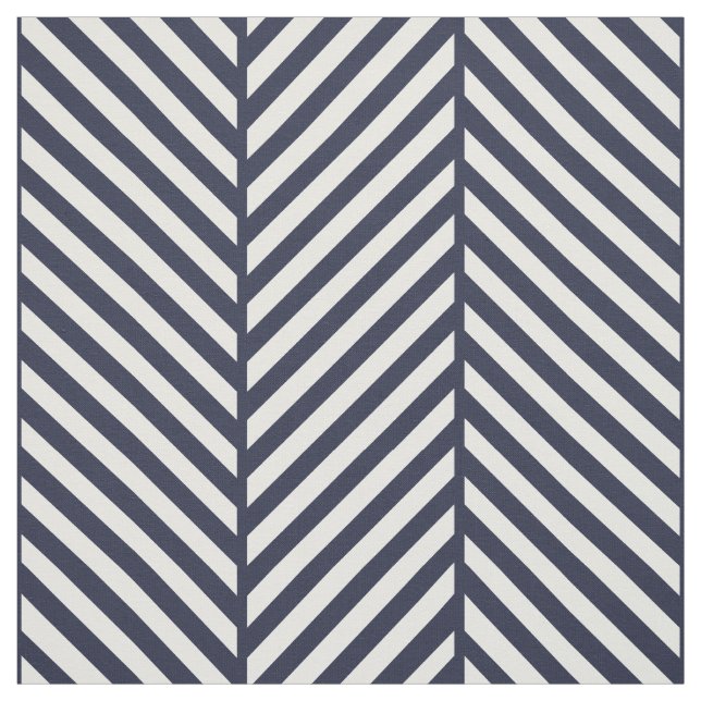 Stor  marin blå Herringbone Tyg (Provkarta)