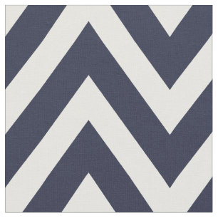 Stor marin blå Modern Chevron Tyg