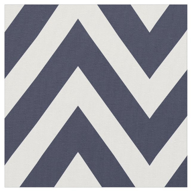 Stor  marin blå Modern Chevron Tyg (Närbild)