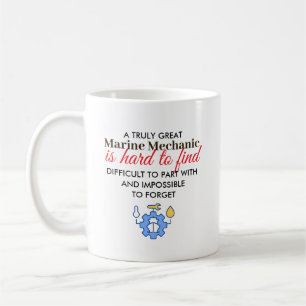 Stor Marin Mekaniker Personlig Namnpresent Kaffemugg