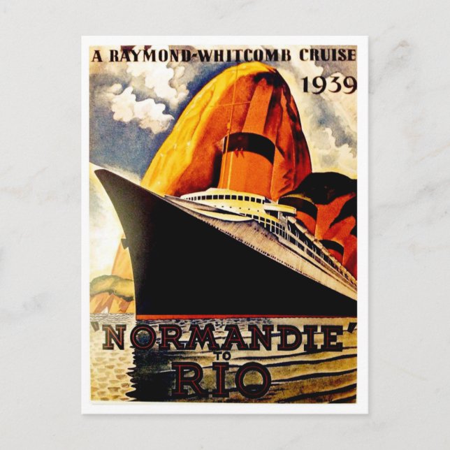 Stor marscherande frakt från Normandie till Rio Vykort (Framsida)