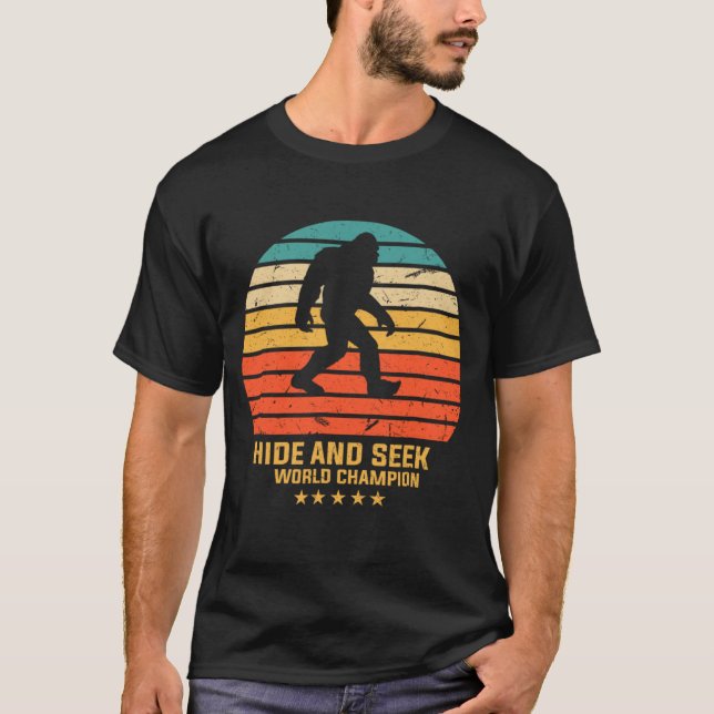Stor mästare för fotkurragömmavärld t shirt (Framsida)