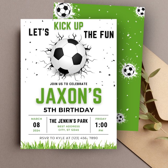 ⚽ stor med vår redigerbara fotbollsdag inbjudningar (Skapare uppladdad)