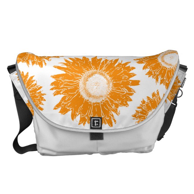 Stor messenger bag för orange solrosRickshaw (Framsidan)