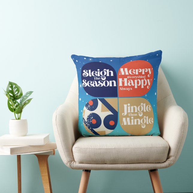 Stor Mid Century Modern Julkast Kudde (Stol)