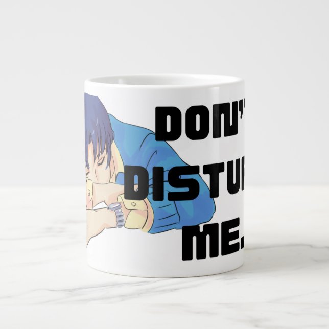 'Stör mig inte' Anime-Style Jätte Mugg Jumbo Mugg (Framsidan)