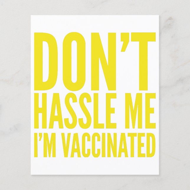 STÖR MIG INTE, JAG ÄR VACCINERAD  (Framsida)