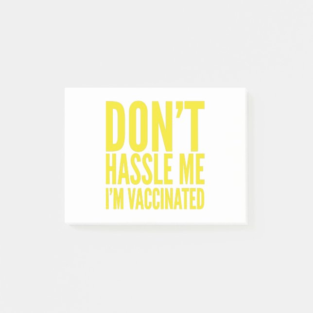 STÖR MIG INTE, JAG ÄR VACCINERAD  POST-IT BLOCK (Framsida)