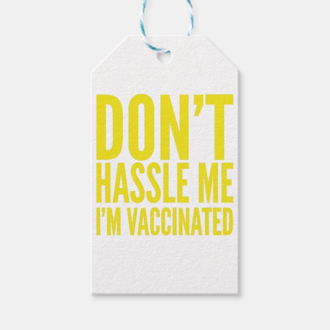 STÖR MIG INTE, JAG ÄR VACCINERAD PRESENTETIKETT (Framsidan)