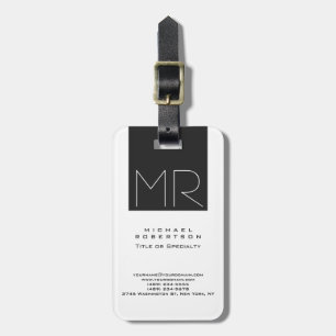 Stor Modern Monogram-Professionell Bagagebricka