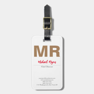 Stor Modern Monogram-Professionell Bagagebricka