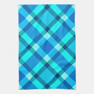 Stor Modern Play, Cobalt Blue, Aqua & Turcouise Kökshandduk