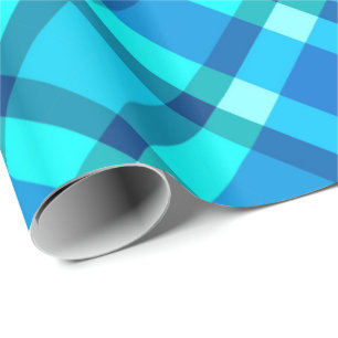 Stor Modern Play, Cobalt Blue, Aqua & Turcouise Presentpapper