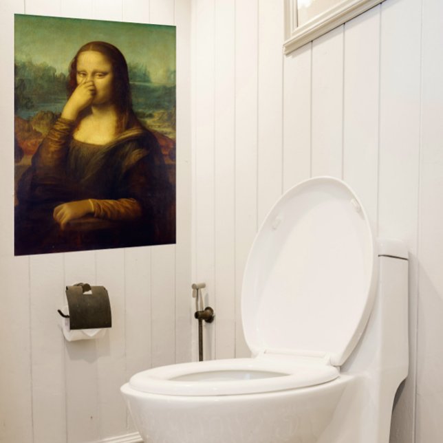 Stor Mona Lisa Badrumsposter Poster (Mona Lisa Bathroom Poster)