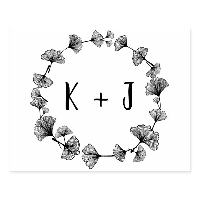 Stor Monogram Bröllop Stämpel (Tryck)