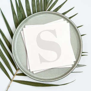 Stor monogram eller någon inledande Neutralt lätt Pappersservett